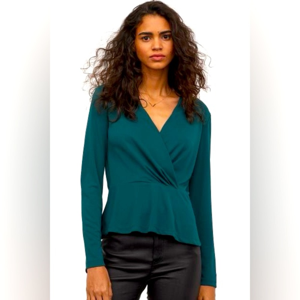 H&M Women’s Front Wrap Blouse Size XS